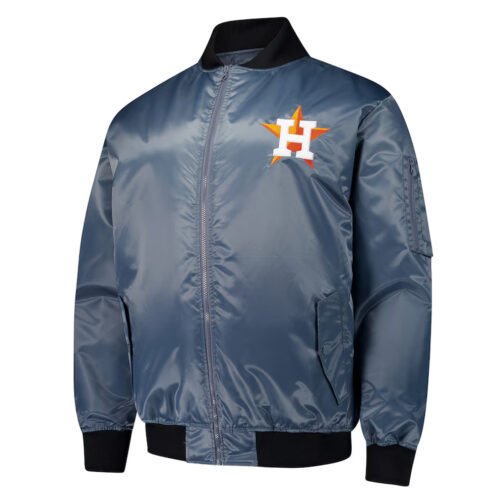Houston Astros Charcoal Bomber Full-Zip Jacket