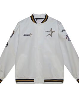Houston Astros City Collection White Varsity Satin Jacket