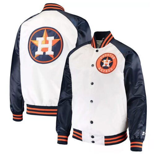 White/Navy Houston Astros Clean-Up Hitter Jacket - Image 3