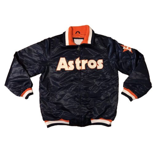Houston Astros Down Navy Satin Jacket
