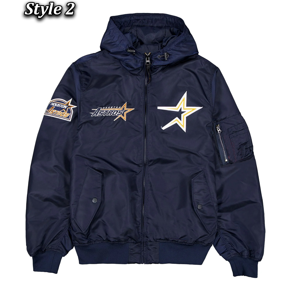 Houston Astros Historic L-2B Hooded Bomber Jacket - Image 2