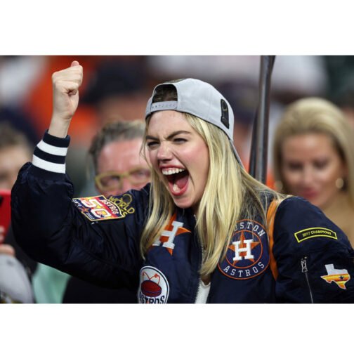 Kate Upton Houston Astros World Series 2022 Blue Jacket - Image 27