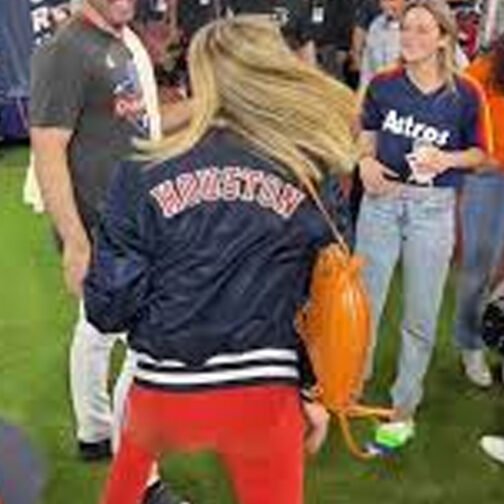 Kate Upton Houston Astros World Series 2022 Blue Jacket - Image 29