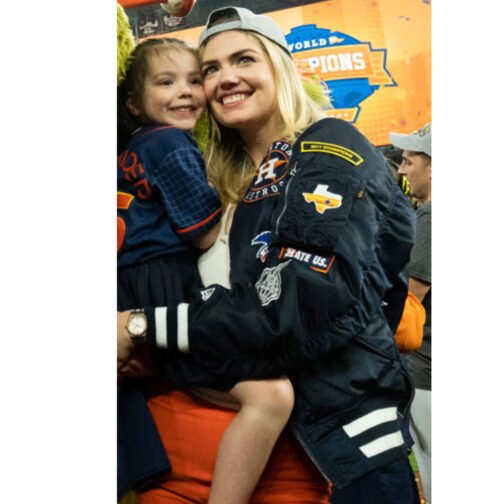 Kate Upton Houston Astros World Series 2022 Blue Jacket - Image 15