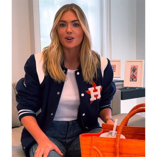 Houston Astros Kate Upton Varsity Jacket - Image 2