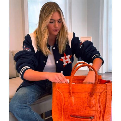 Houston Astros Kate Upton Varsity Jacket - Image 9