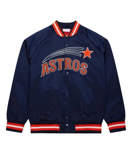Houston Astros Navy Lightweight Satin Jacket