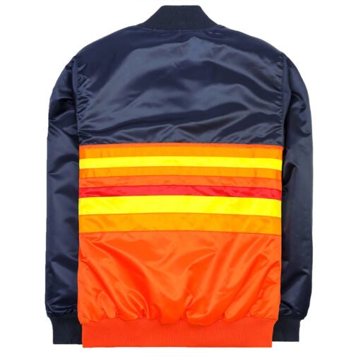 Navy/Orange Houston Astros Satin Jacket - Image 4