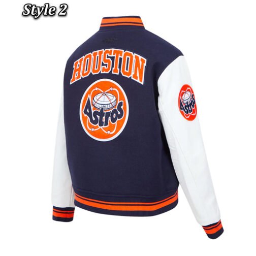 Retro Classic Rib Houston Astros Varsity Jacket - Image 6