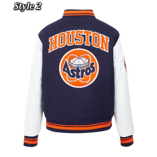 Retro Classic Rib Houston Astros Varsity Jacket - Image 4