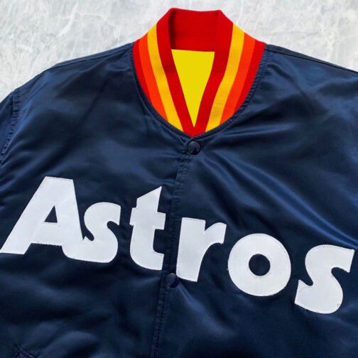 Houston Astros 1980’s Bomber Satin Jacket - Image 5
