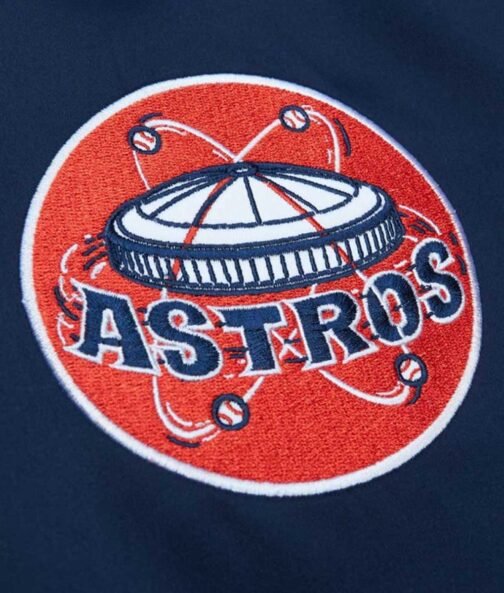 Houston Astros Team OG 2.0 Navy/Orange Satin Jacket - Image 4