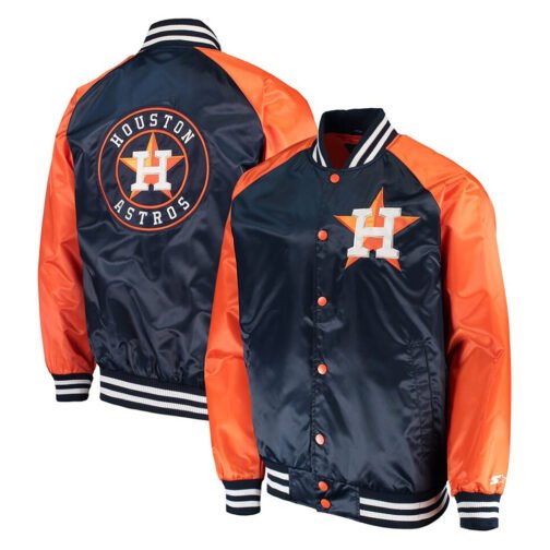 Navy/Orange Houston Astros The Lead Off Hitter Jacket - Image 3