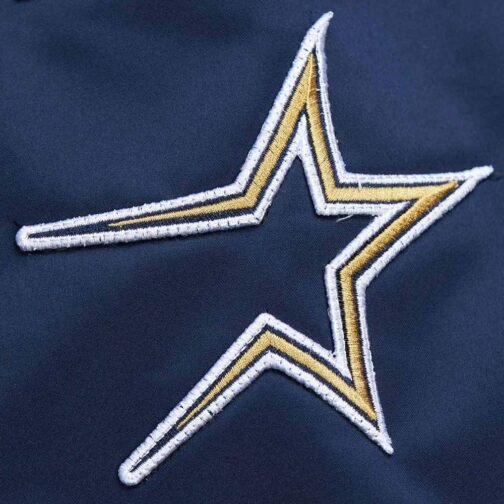 Houston Astros Vintage Logo Navy Lightweight Satin Jacket - Image 3