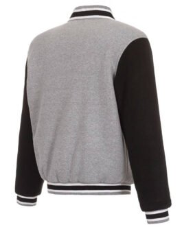 Houston Dynamo Gray and Black Varsity Wool Jacket