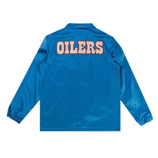 Houston Oilers Blue Satin Windbreaker - Image 2