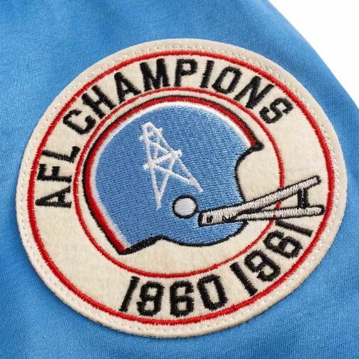 Houston Oilers Blue Satin Windbreaker - Image 3