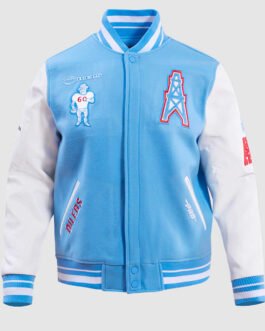 Houston Oilers Retro Classic Rib Varsity Jacket