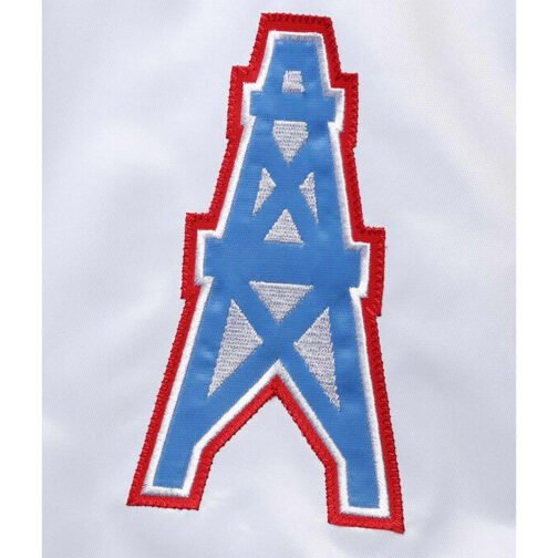 White/Light Blue Houston Oilers The All-American Jacket - Image 4