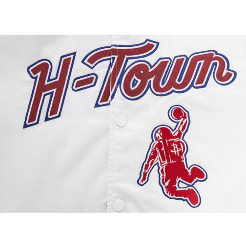 Houston Rockets 2023/24 City Edition White Satin Jacket - Image 5