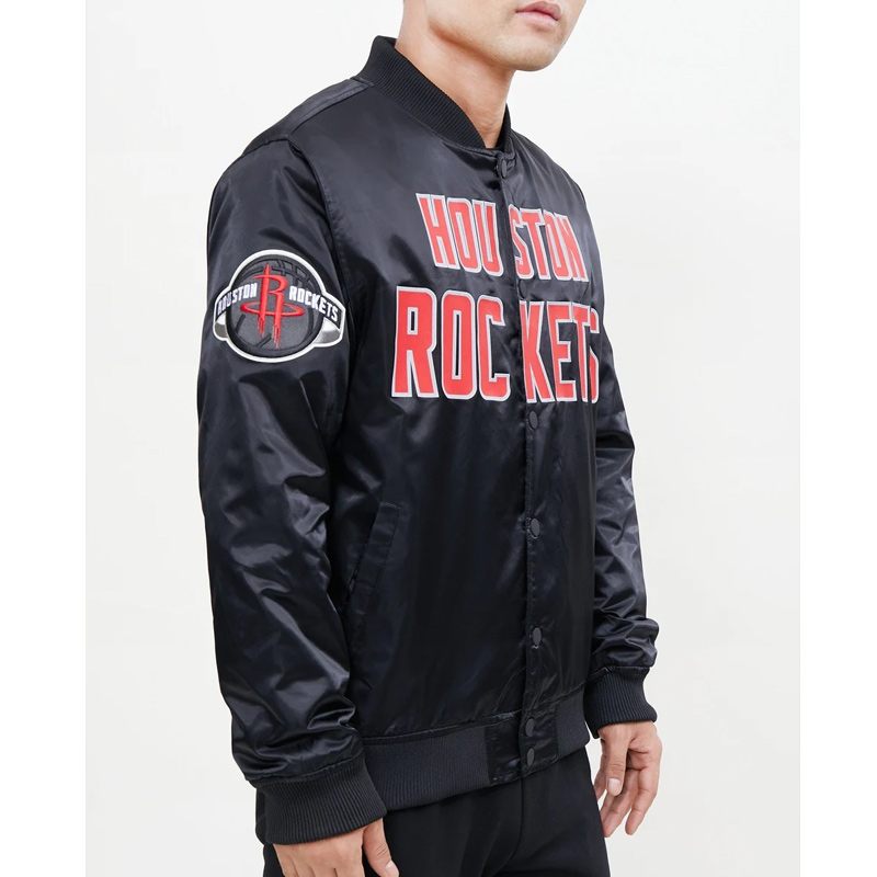 Houston Rockets Big Logo Satin Jacket - Image 6