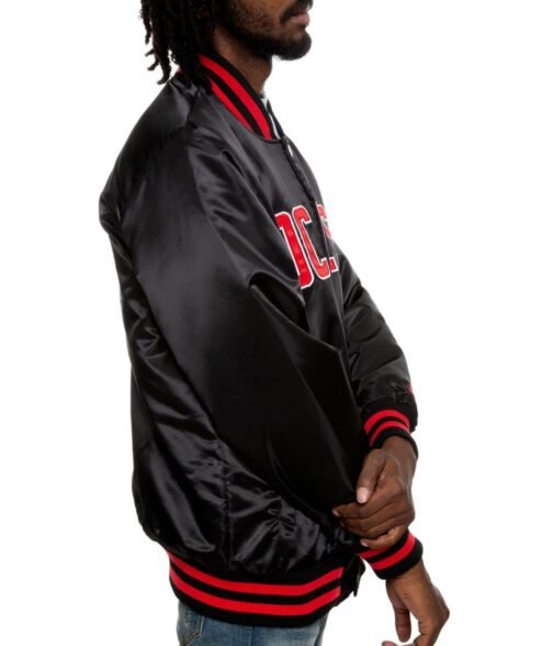 Bomber Houston Rockets Satin Black Jacket - Image 4