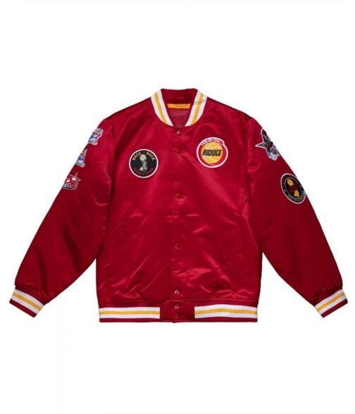 Champ City Houston Rockets Satin Red Jacket
