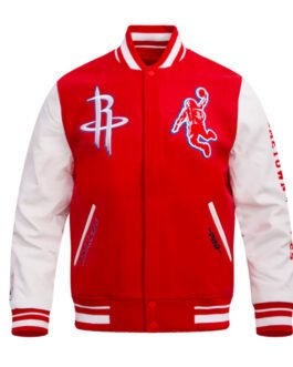 Classic Rib Houston Rockets Varsity Jacket