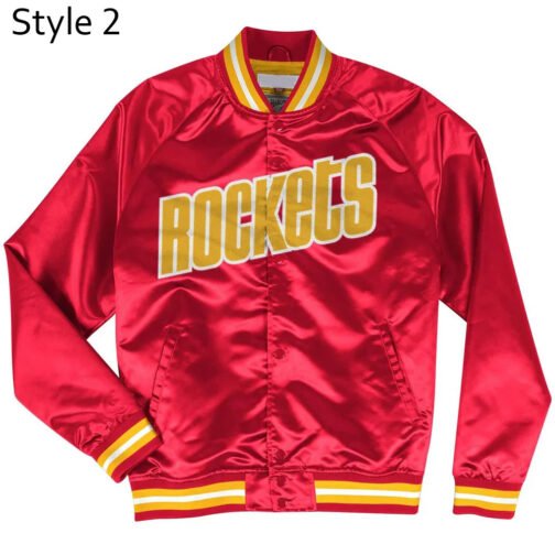 Houston Rockets Lightweight Satin Jacket - Image 3