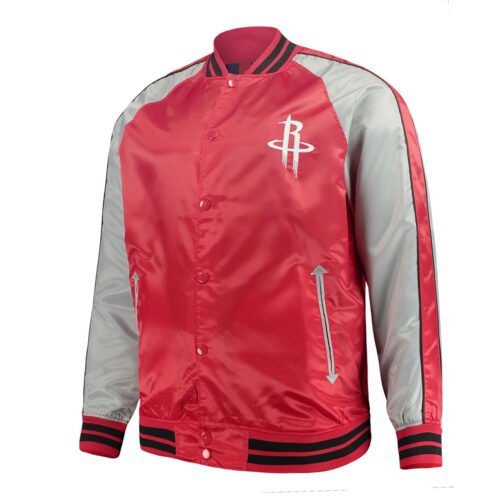 Red/Gray Houston Rockets Varsity Satin Jacket