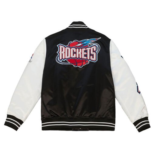 Team Origins Houston Rockets Varsity Satin Jacket - Image 2