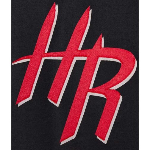 Houston Rockets Black and White Varsity Jacket - Image 4