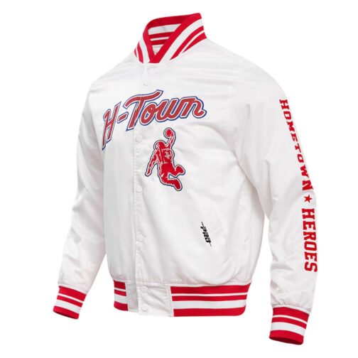 Houston Rockets 2023/24 City Edition White Satin Jacket
