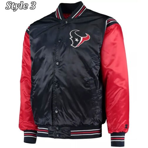 Houston Texans Enforcer Navy/Red Satin Jacket - Image 9