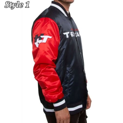 Houston Texans Enforcer Navy/Red Satin Jacket - Image 10