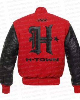 Houston Texans H-Town Red and Black Varsity Jacket