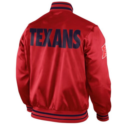 Houston Texans Start Again Red Satin Jacket - Image 2