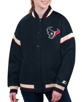Houston Texans Tournament Navy Varsity Jacket