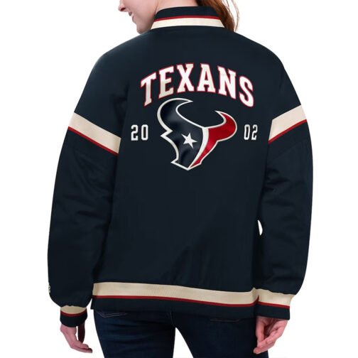 Houston Texans Tournament Navy Varsity Jacket - Image 2