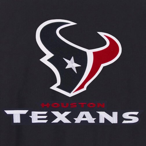 Houston Texans Charcoal and Navy Varsity Jacket - Image 4