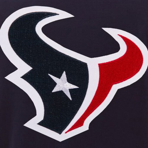 Varsity Houston Texans Navy Blue and White Two-Tone Jacket - Image 6
