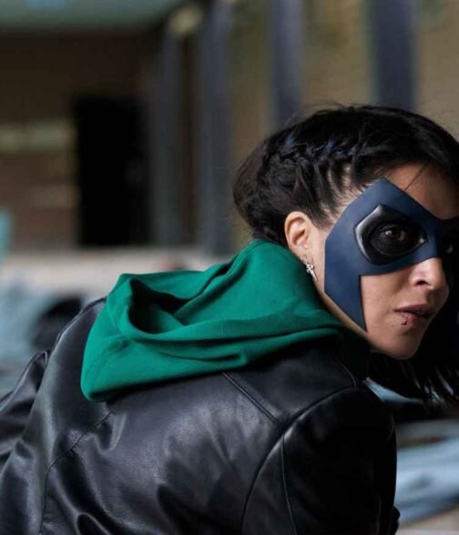 How I Became a Super Hero Leïla Bekhti Motorcycle Jacket - Image 3