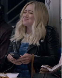 Hilary Duff How I Met Your Father Black Leather Jacket