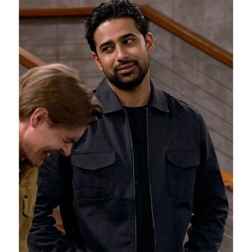 How I Met Your Father Suraj Sharma Black Corduroy Jacket - Image 2