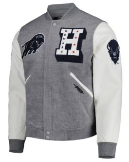 Classic Howard Bison Gray Varsity Jacket