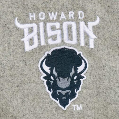 Howard Bison Homecoming Gray Varsity Jacket - Image 4