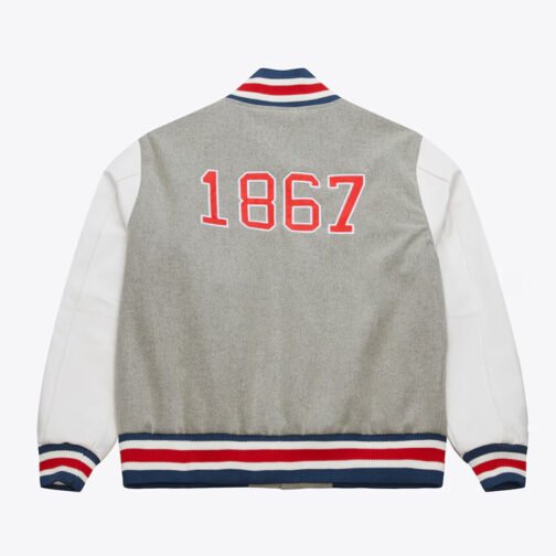 Howard Bison Homecoming Gray Varsity Jacket - Image 2