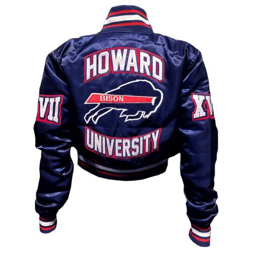 Howard University Bison Bomber Blue Jacket - Image 3