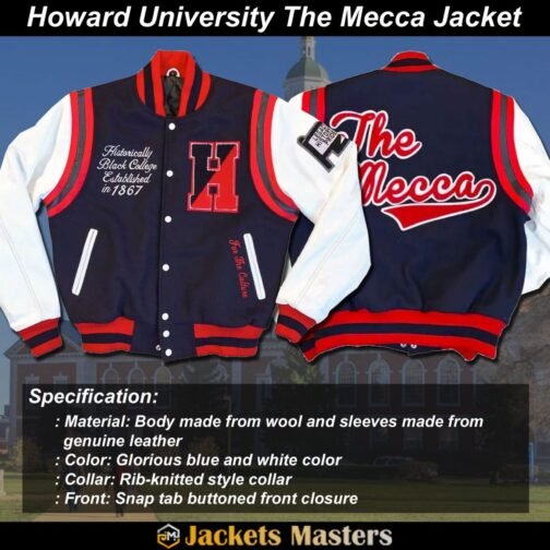 Howard University The Mecca Varsity Jacket - Image 16