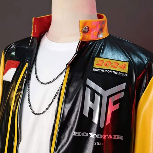 Hoyofair Diluc Racing Leather Jacket - Image 4